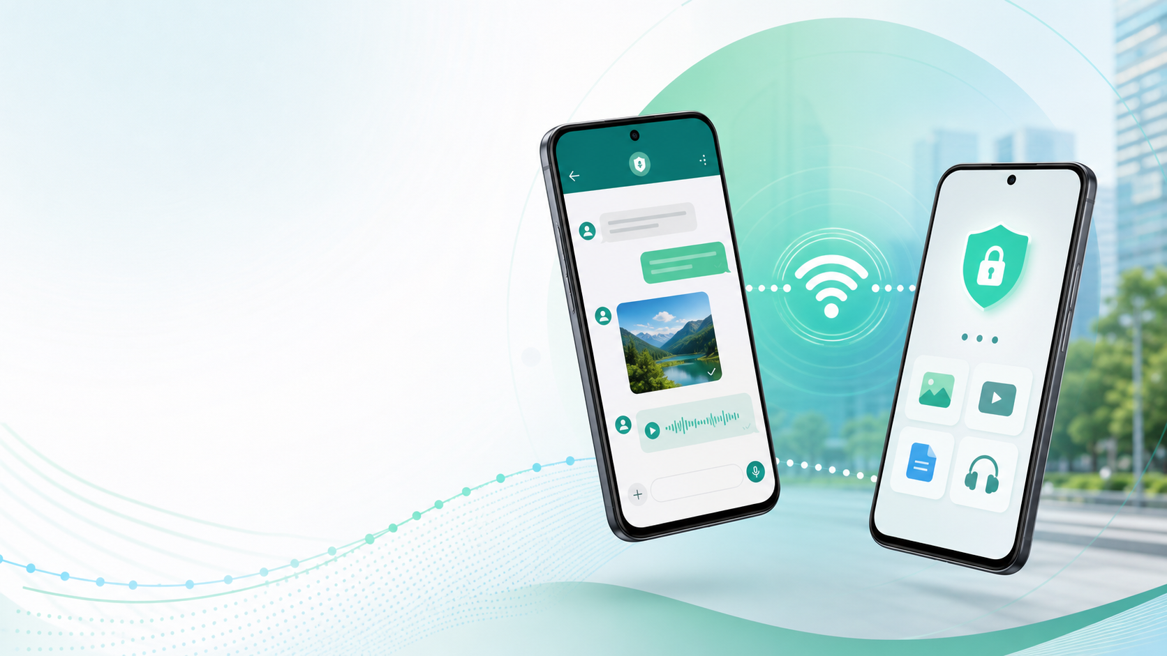 WiChat local network messaging illustration